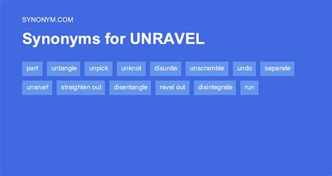 unraveled synonym|unravel words and answers.